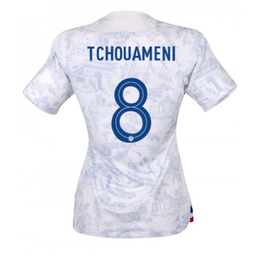 Fotbalové Dres Francie Aurelien Tchouameni #8 Dámské Venkovní MS 2022 Krátký Rukáv